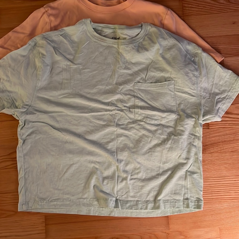 Three loose crop tops